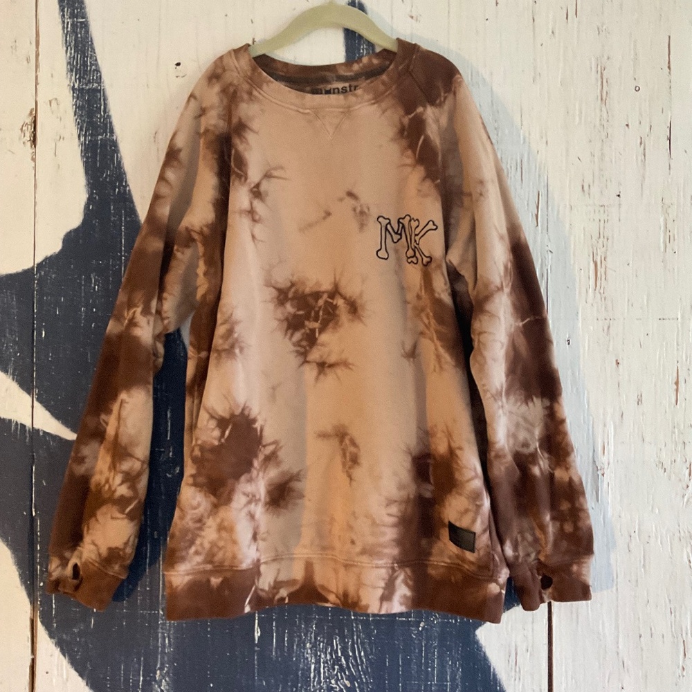 MUNSTER KIDS MK CREW SWEATSHIRT IN FAWN DYE SZ 14